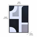 Monochrome MDF Base Wall Decor (Black & White)