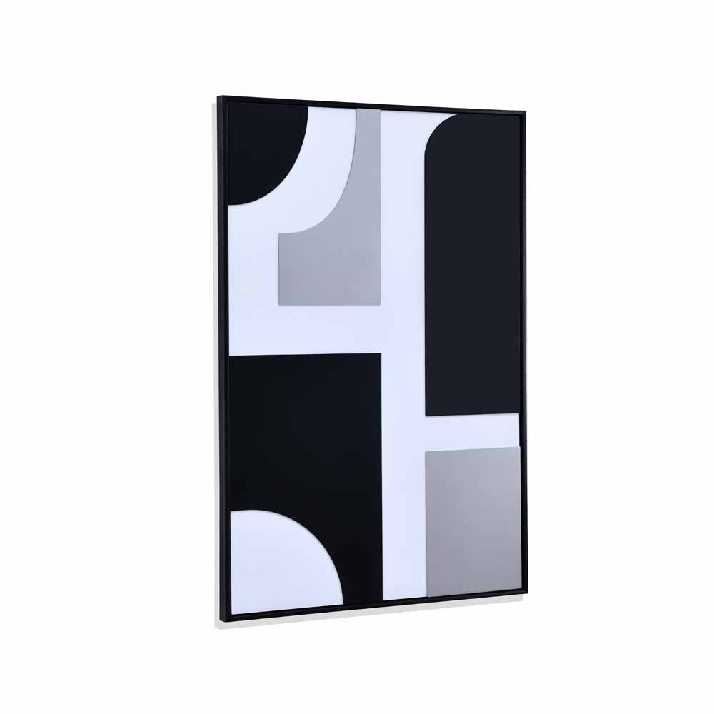 Monochrome MDF Base Wall Decor (Black & White)