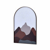 Mountain Arch MDF Base Wall Decor (Brown)