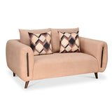 Harper 2 Seater Fabric Sofa (Peach)