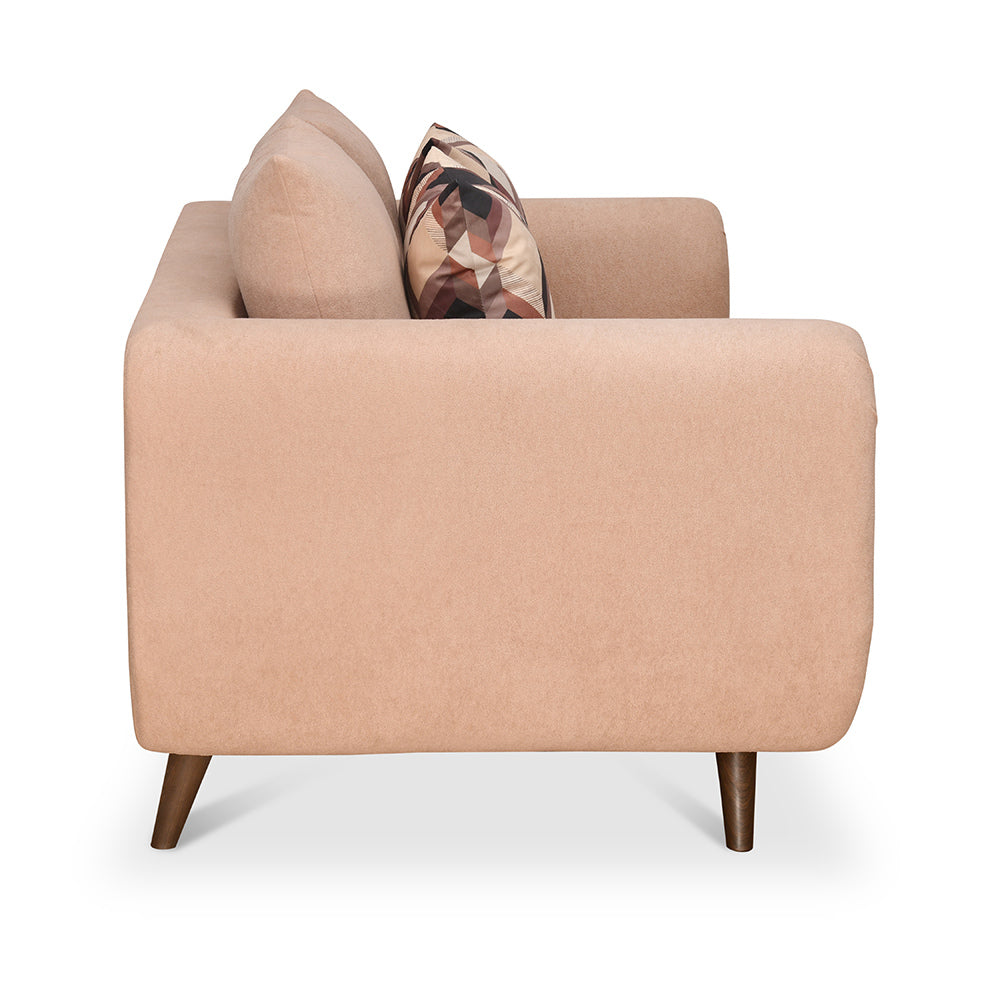 Harper 2 Seater Fabric Sofa (Peach)