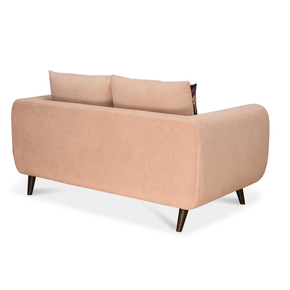 Harper 2 Seater Fabric Sofa (Peach)