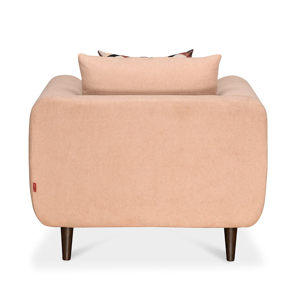 Harper 1 Seater Fabric Sofa (Peach)