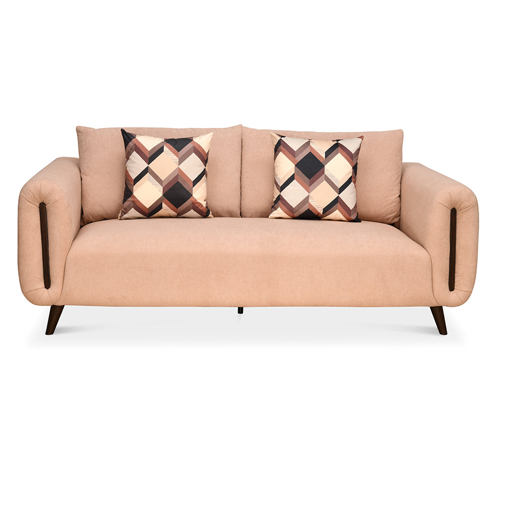 Harper 3 Seater Fabric Sofa (Peach)