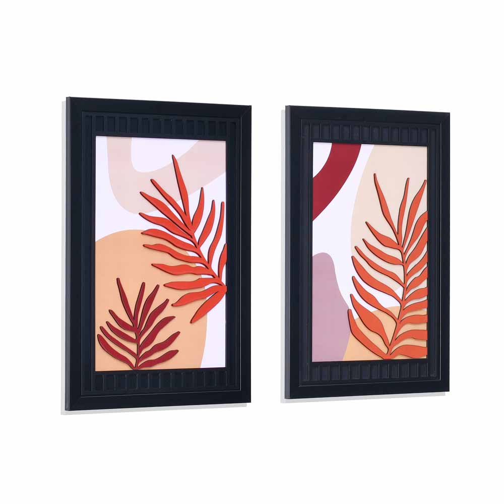 Foliage 3D Painting Set of 2 (Brown)