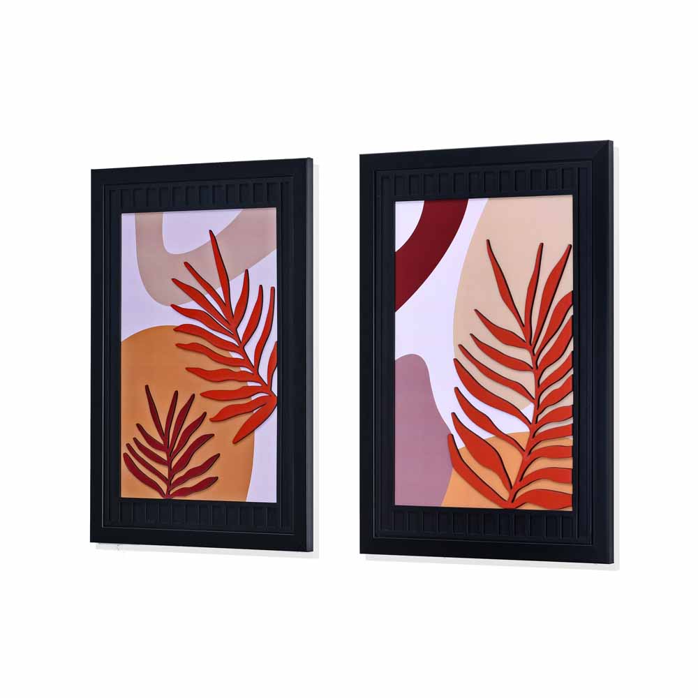 Foliage 3D Painting Set of 2 (Brown)