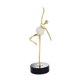 Ballerina Dancing Metal Showpiece (Gold)