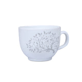 Arias by Lara Dutta Tree of Life Cup & Saucer Set of 12 (220 ml, 6 Cups & 6 Saucers, White)