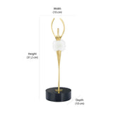 Ballerina Dancing Metal Showpiece (Gold)