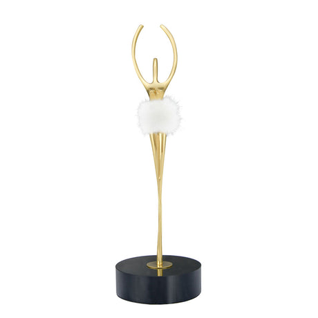 Ballerina Dancing Metal Showpiece (Gold)