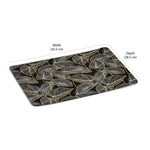 Rectangular Leaves Design 43.5 x 28.5 cm Table Placemat Set of 4 (Black)