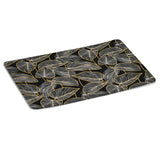 Rectangular Leaves Design 43.5 x 28.5 cm Table Placemat Set of 4 (Black)