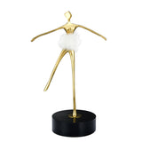 Ballerina Dancing Metal Showpiece (Gold)