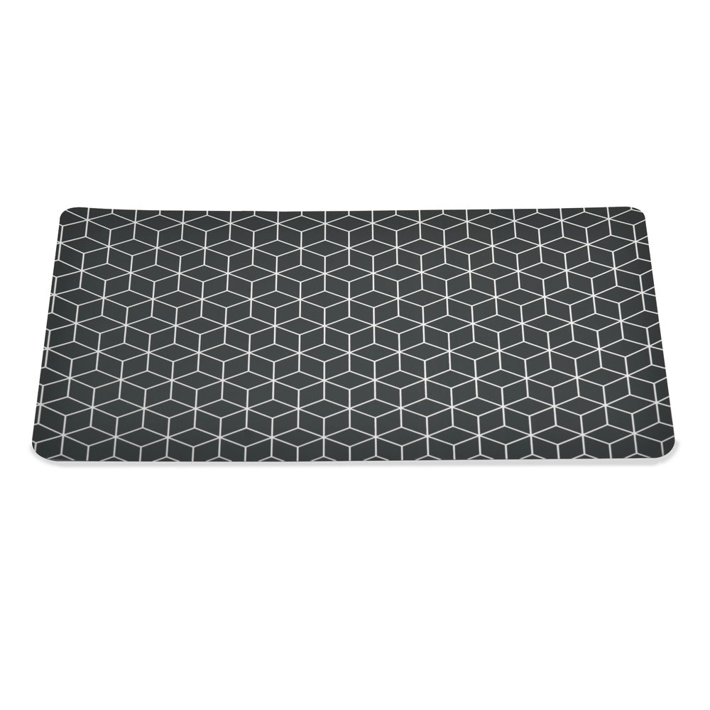 Rectangular Geometric 43.5 x 28.5 cm Table Placemat Set of 4 (Grey)