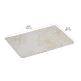 Rectangular Floral 43.5 x 28.5 cm Table Placemat Set of 4 (White)