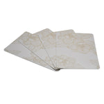 Rectangular Floral 43.5 x 28.5 cm Table Placemat Set of 4 (White)