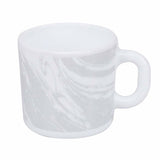 Arias by Lara Dutta Graphite Snow Coffee Mugs Set of 6 (180 ml, White)