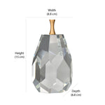 Decorative Crystal Pear Showpiece (Gold)