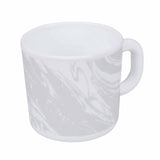 Arias by Lara Dutta Graphite Snow Coffee Mugs Set of 6 (180 ml, White)