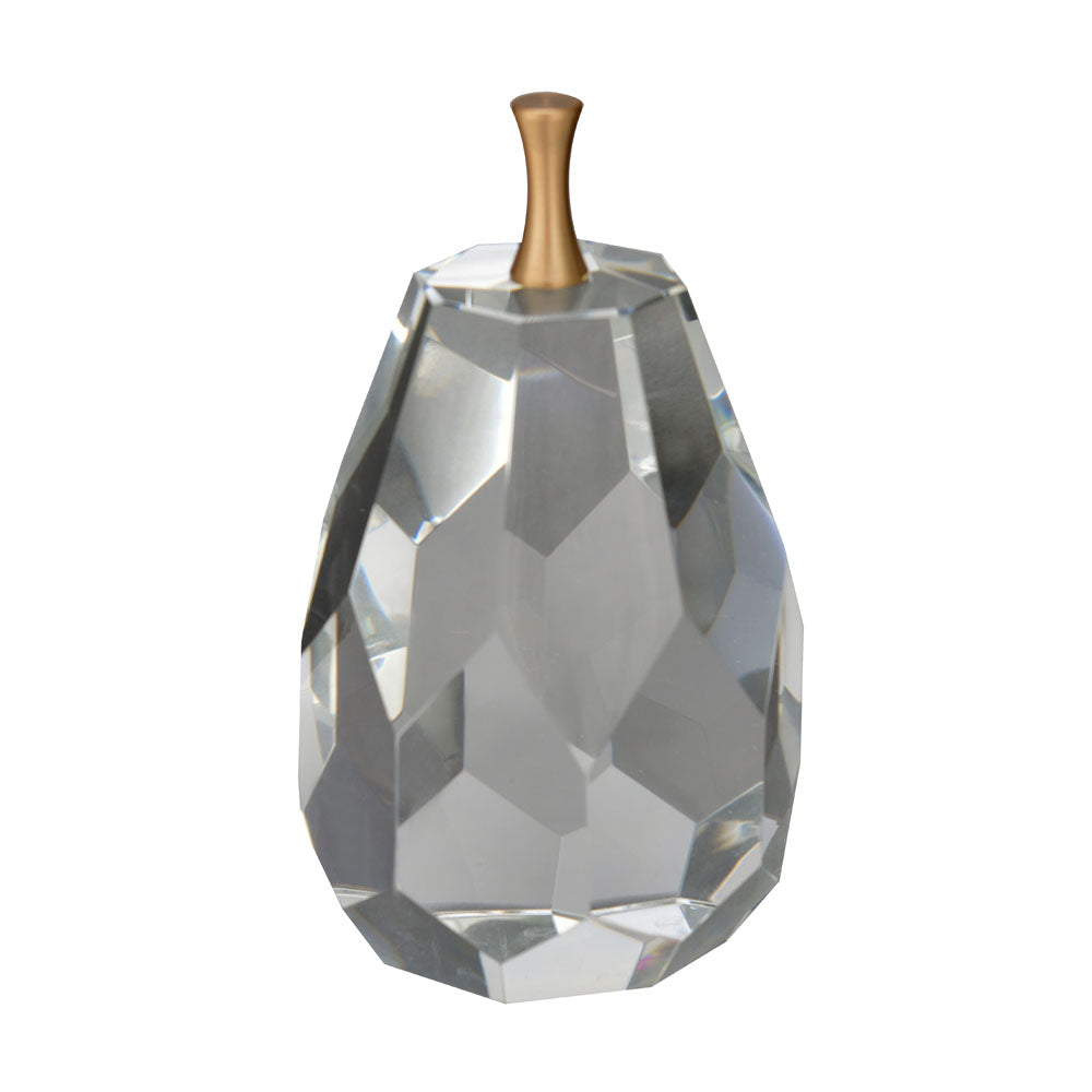 Decorative Crystal Pear Showpiece (Gold)