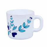 Arias by Lara Dutta Morning Glory Coffee Mugs Set of 6 (180 ml, White)