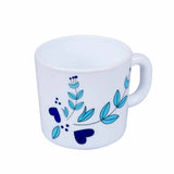 Arias by Lara Dutta Morning Glory Coffee Mugs Set of 6 (180 ml, White)