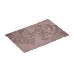 Leaves Design 45 x 30 cm PVC Table Placemat Set of 6 (Taupe)