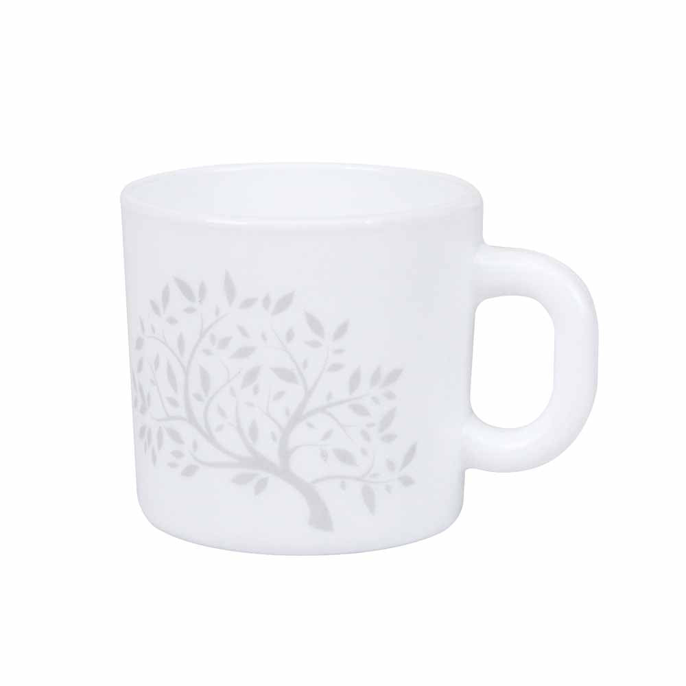 Arias by Lara Dutta Tree of Life Coffee Mugs Set of 6 (180 ml, White)