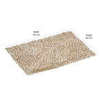 Floral Design 45 x 30 cm PVC Table Placemat Set of 4 (Gold)