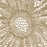 Floral Shaped 38 x 38 cm PVC Table Placemat Set of 4 (Gold)