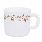 Arias by Lara Dutta Autumn Grace Coffee Mugs Set of 6 (180 ml, White)