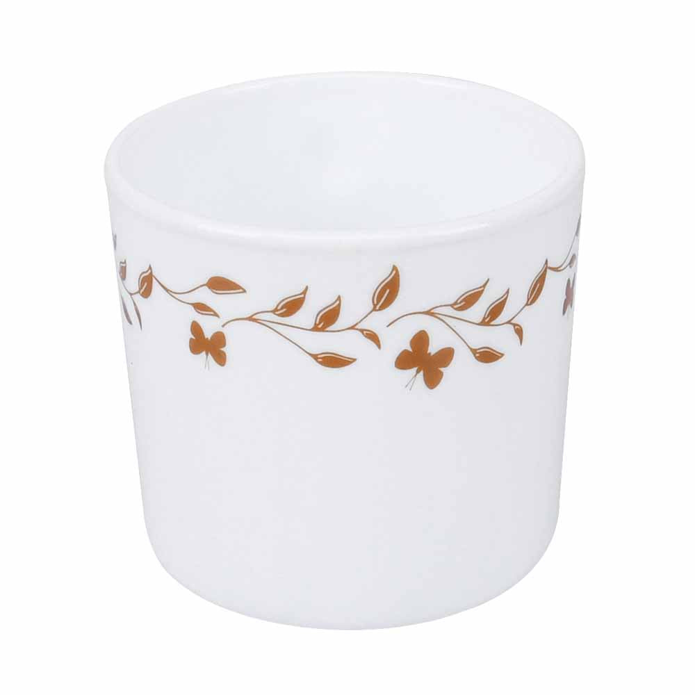 Arias by Lara Dutta Autumn Grace Coffee Mugs Set of 6 (180 ml, White)