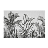 Nature Printed 45 x 30 cm PVC Table Placemat Set of 4 (Black)