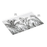 Nature Printed 45 x 30 cm PVC Table Placemat Set of 4 (Black)