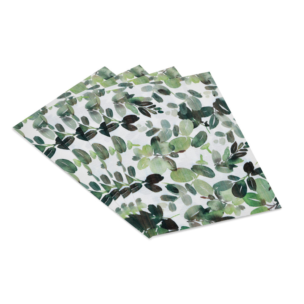 Leaves Design 45 x 30 cm PVC Table Placemat Set of 4 (Green)