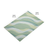 Abstract Design 45 x 30 cm PVC Table Placemat Set of 6 (Green)