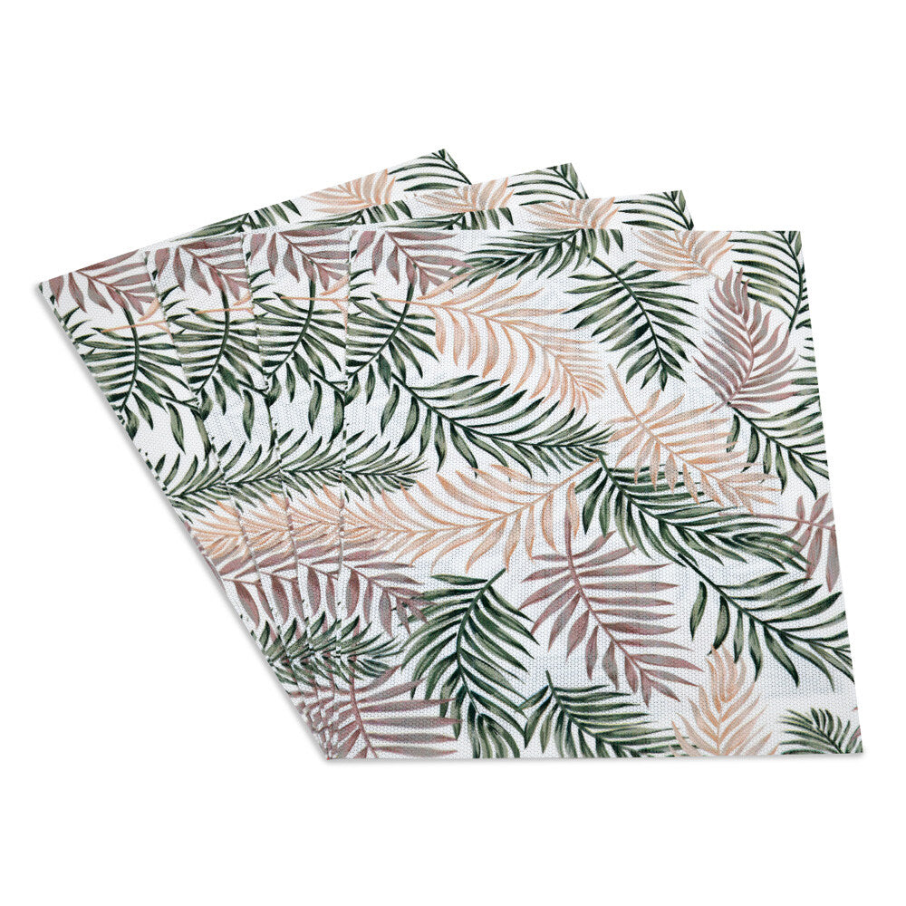 Leaves Design 45 x 30 cm PVC Table Placemat Set of 4 (Multicolor)