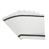 Striped 45 x 30 cm PVC Table Placemat Set of 6 (White)