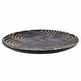 Round Polyresin Decorative Platter (Black & Brown)