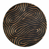 Round Polyresin Decorative Platter (Black & Brown)