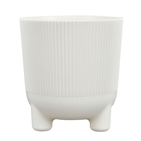 Fluted Design Polypropylene Planter (Cream)