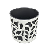 Decorative Mosaic Polypropylene Planter (Cream & Black)