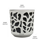 Decorative Mosaic Polypropylene Planter (Cream & Black)