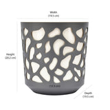 Decorative Mosaic Polypropylene Planter (Black & Cream)