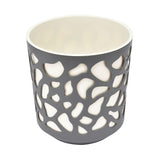 Decorative Mosaic Polypropylene Planter (Black & Cream)