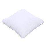 Soft Fur Polyester 16" x 16" Filled Cushion (Off White)