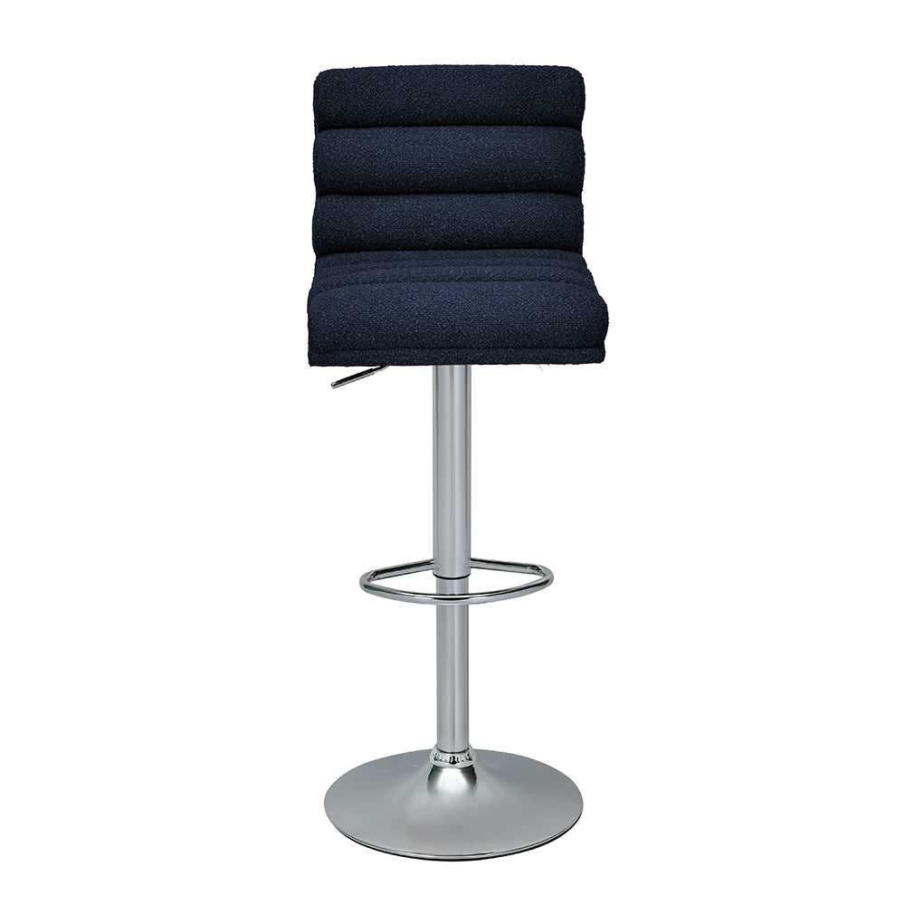 Jill Adjustable Height Swivel Bar Stool (Dark Blue)