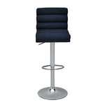 Jill Adjustable Height Swivel Bar Stool (Dark Blue)