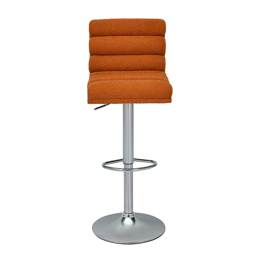 Jill Adjustable Height Swivel Bar Stool (Rust)