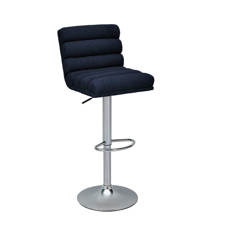 Jill Adjustable Height Swivel Bar Stool (Dark Blue)